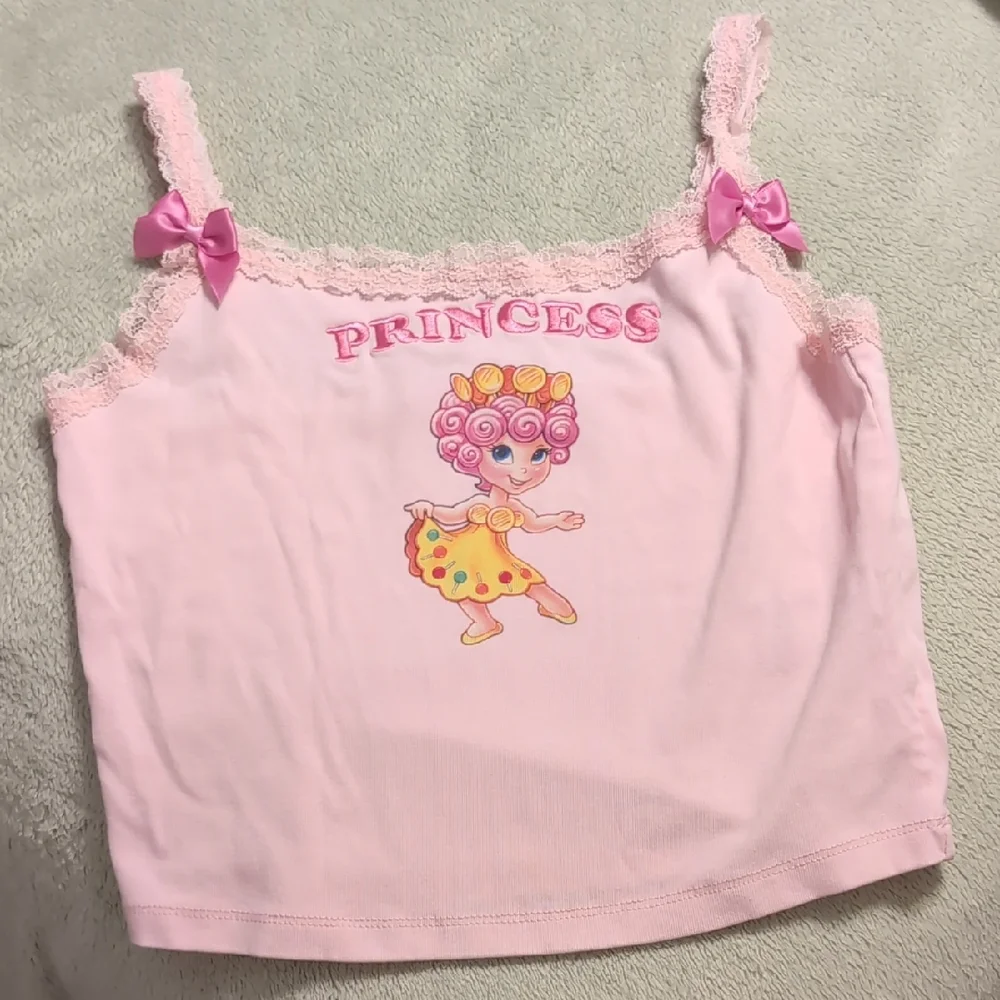 Dolls Kill X Candyland - Pink Princess Cropped Cami - M - Picture 1 of 2